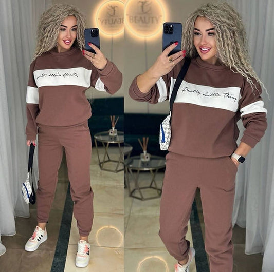 Модерен комплект Вики кафяв