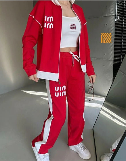 Удобен комплект от 2 части Мая червен