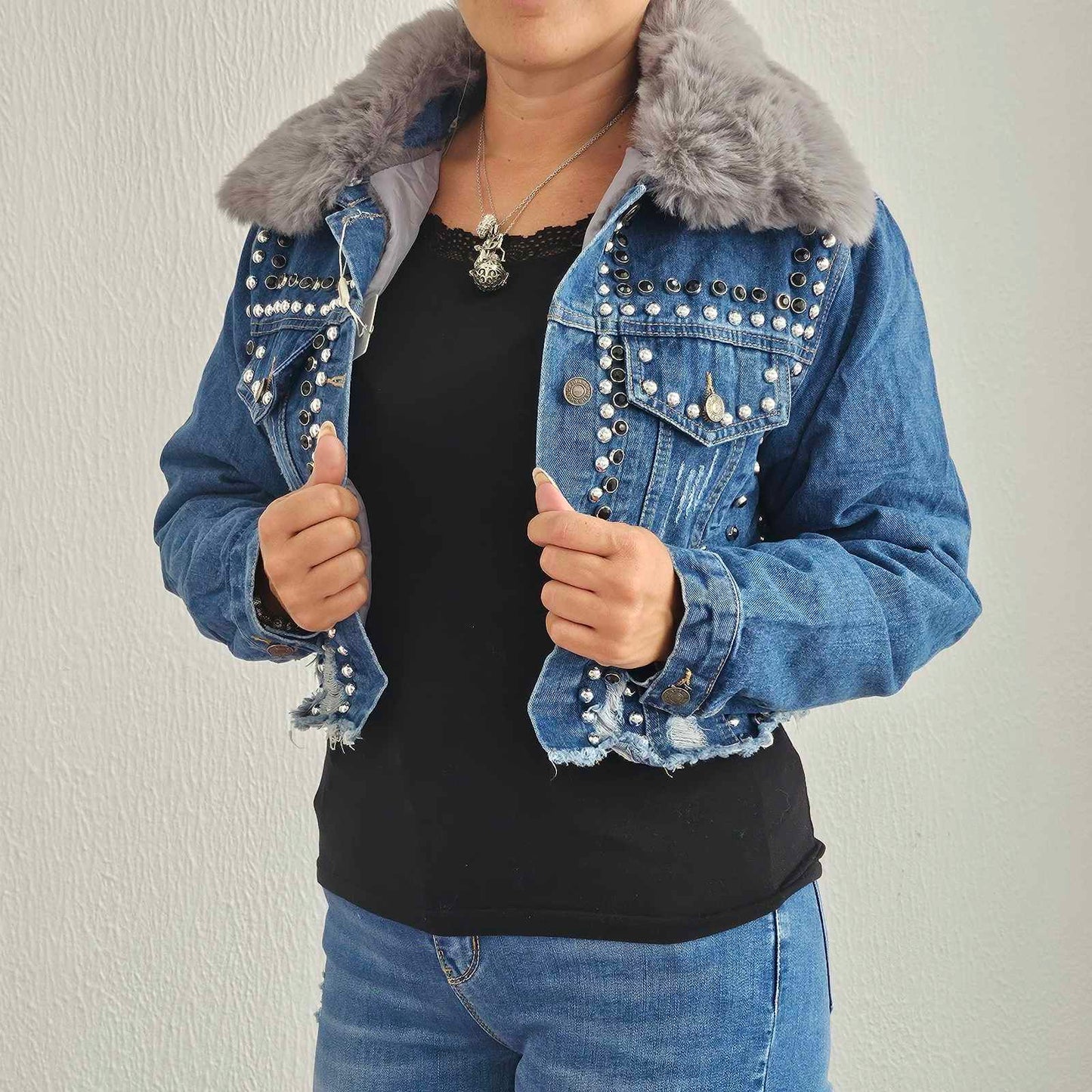 Дънково яке с каракул 3 в 1