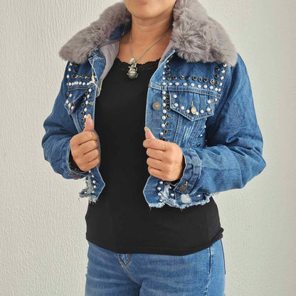 Дънково яке с каракул 3 в 1