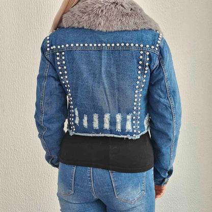 Дънково яке с каракул 3 в 1