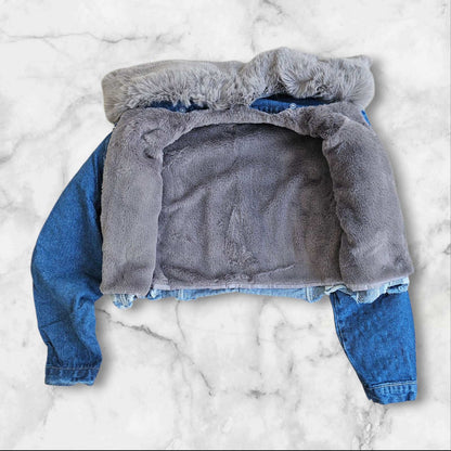 Дънково яке с каракул 3 в 1