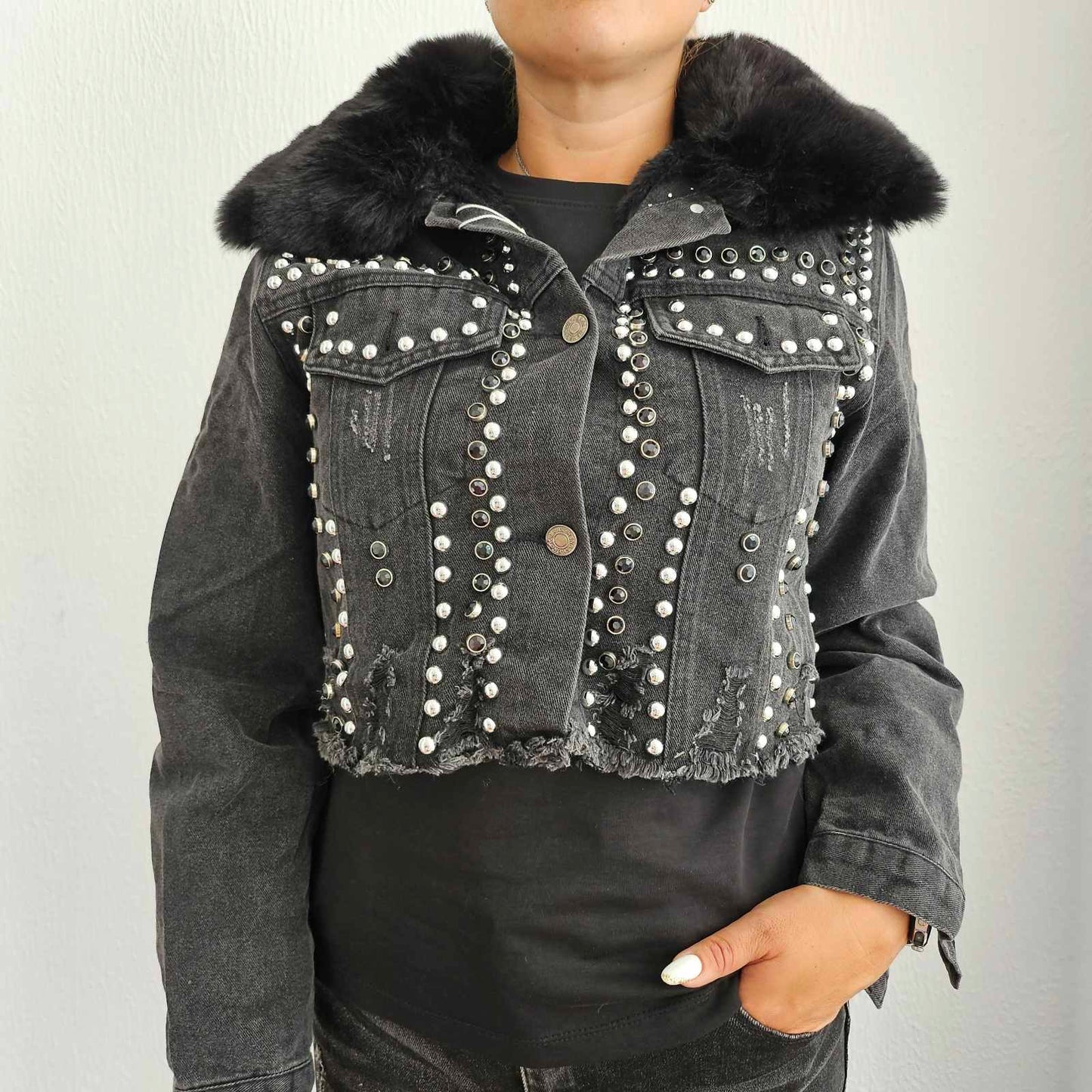 Дънково яке с каракул 3 в 1