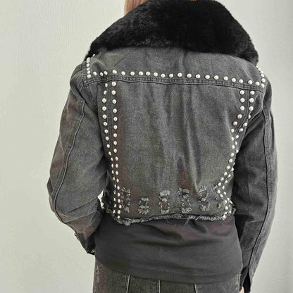 Дънково яке с каракул 3 в 1