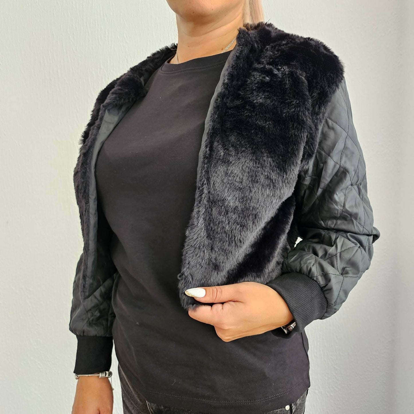 Дънково яке с каракул 3 в 1