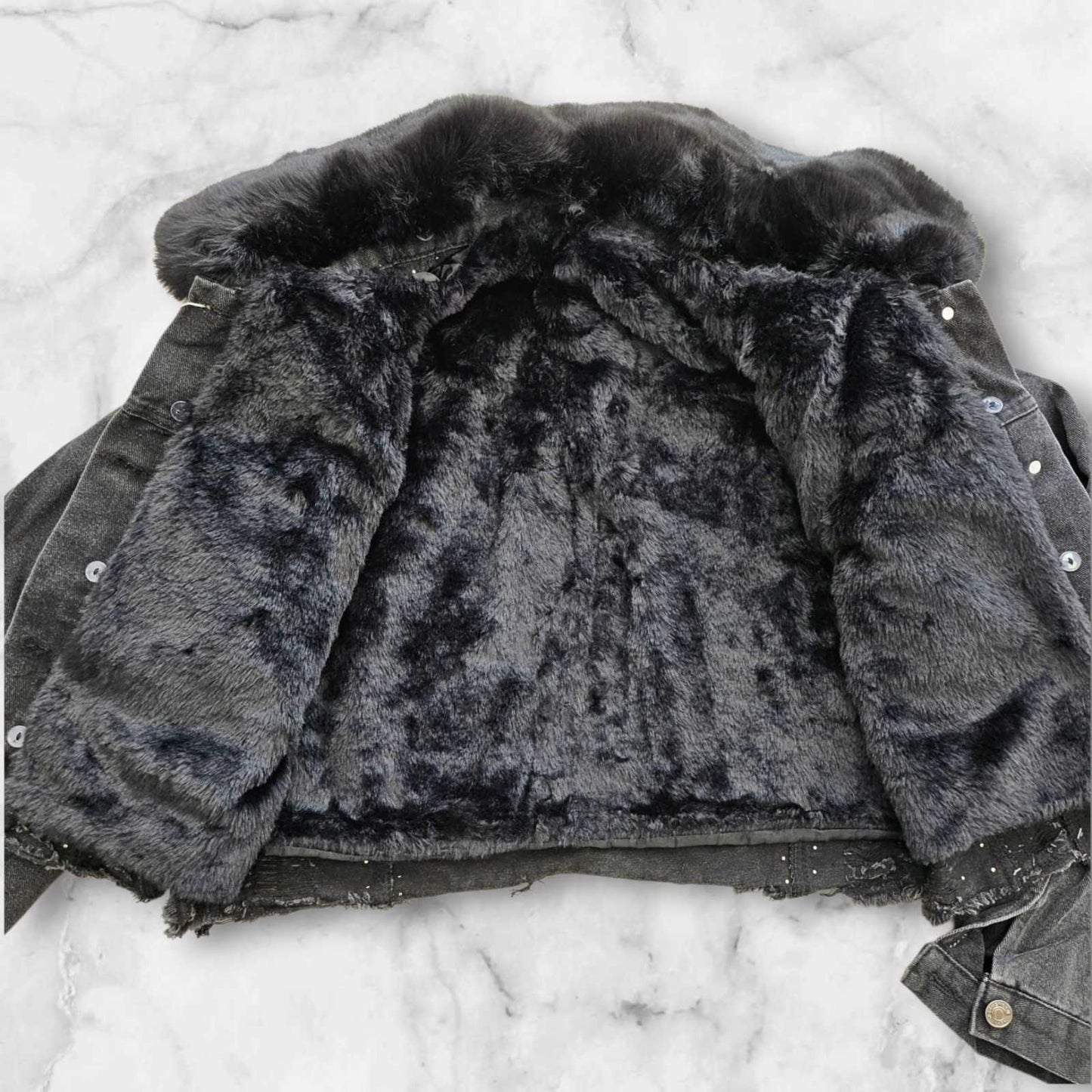 Дънково яке с каракул 3 в 1