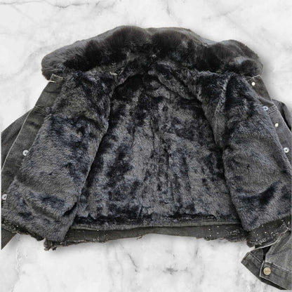 Дънково яке с каракул 3 в 1