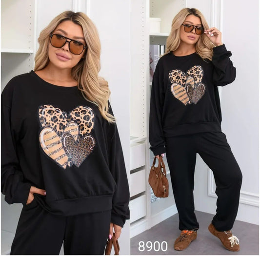 Удобен комплект от 2 части Натали черен